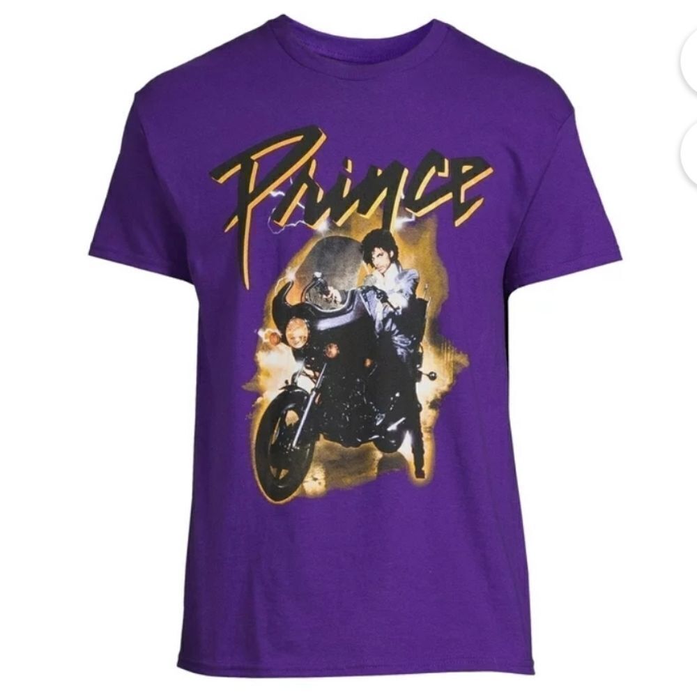 New Prince Men's Motorcycle Purple Rain artist Tee graphic vintage T-shirt NWT